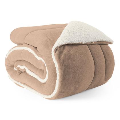 Imagem de Coberdrom Cobertor Casal King Maya Dupla Face Manta Fleece e Sherpa de Carneiro