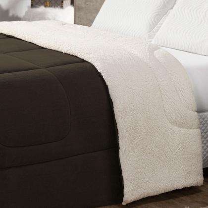Imagem de Coberdrom Cobertor Casal King Maya Dupla Face Manta Fleece e Sherpa de Carneiro