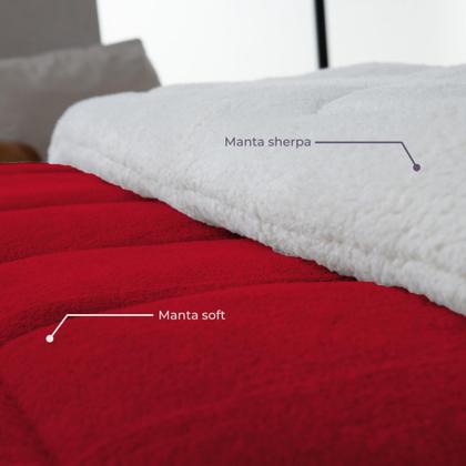 Imagem de Coberdrom/ Cobertor Queen 1 Pç Sherpa Carneiro Manta Soft  Dupla face