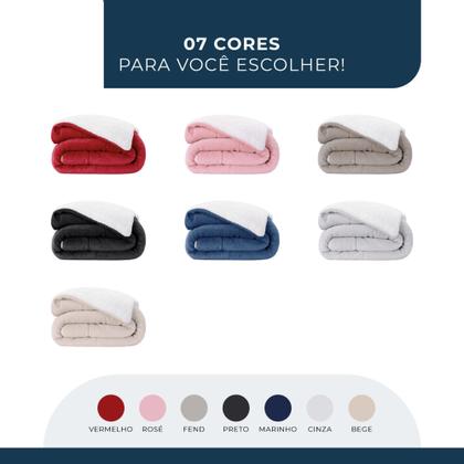 Imagem de Coberdrom dupla face sherpa/manta fleece king 01 peça