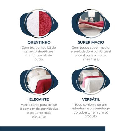 Imagem de Coberdrom dupla face sherpa/manta fleece king 01 peça