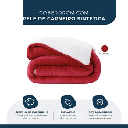 Imagem de Coberdrom dupla face sherpa/manta fleece king 01 peça