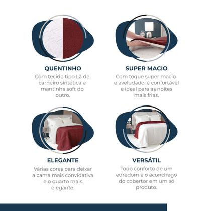 Imagem de Coberdrom dupla face sherpa/manta fleece king 01 peça