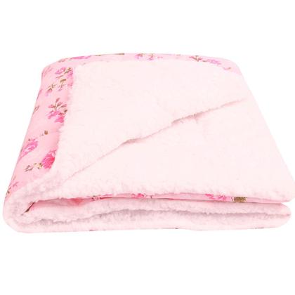Imagem de Coberdrom Edredom com Sherpa para Bebê Floral 01 Peça