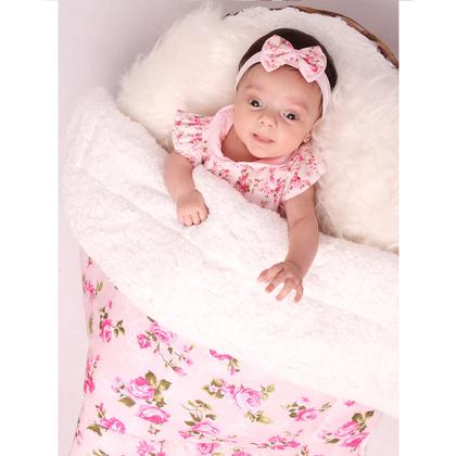 Imagem de Coberdrom Edredom com Sherpa para Bebê Floral 01 Peça