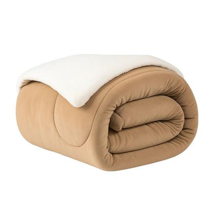 Imagem de Coberdrom Edredom Pele De Carneiro Solteiro Sherpa Dupla Face Terracota Extra Macio