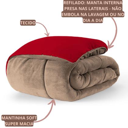 Imagem de Coberdrom Edredon Cobertor Cama Casal Queen Mantinha Soft Super Macia
