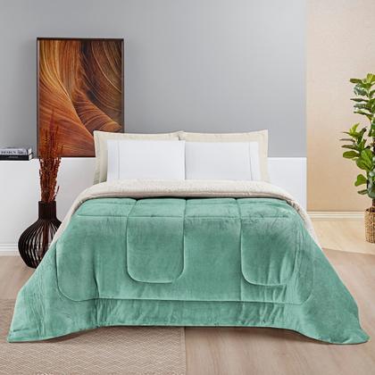 Imagem de Coberdrom everest KING 1 peça - lã de carneiro + manta flannel