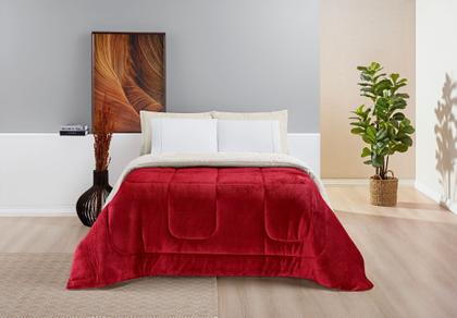 Imagem de Coberdrom everest KING 1 peça - lã de carneiro + manta flannel