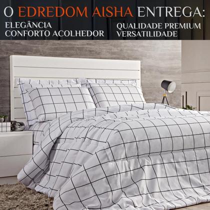 Imagem de Coberdrom Grosso Edredom Aisha Tamanho Solteiro100%Algodão