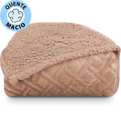 Imagem de Coberdrom King Aveludado Sherpa Manta Soft Dupla face BF Colchoes