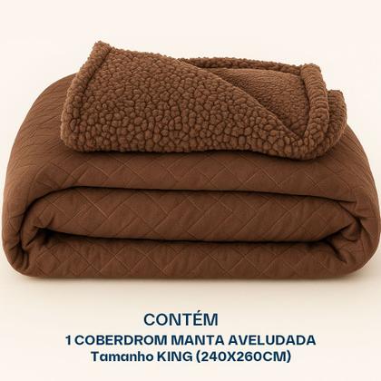 Imagem de Coberdrom King Aveludado Sherpa Manta Soft Dupla face BF Colchoes