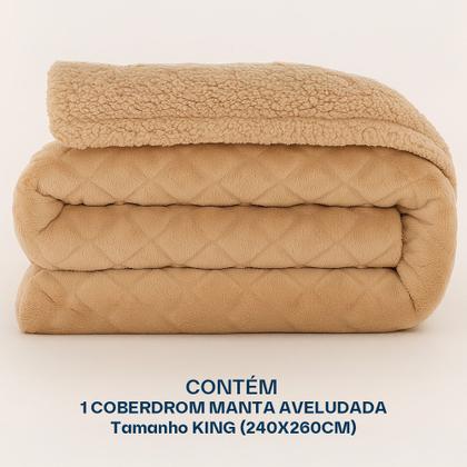Imagem de Coberdrom King Aveludado Sherpa Manta Soft Dupla face BF Colchoes