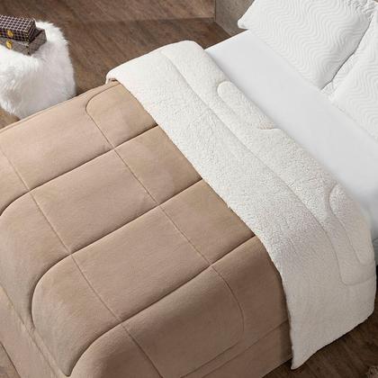 Imagem de Coberdrom King Size Dupla Face Manta Soft Felpuda e Sherpa