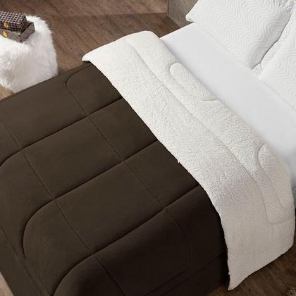 Imagem de Coberdrom King Size Dupla Face Manta Soft Felpuda e Sherpa
