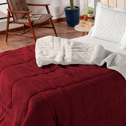 Imagem de Coberdrom King Size Dupla Face Manta Soft Felpuda e Sherpa