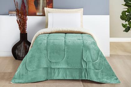 Imagem de Coberdrom Luxo Solteiro  Revestimento Sherpa + Manta Soft Premium