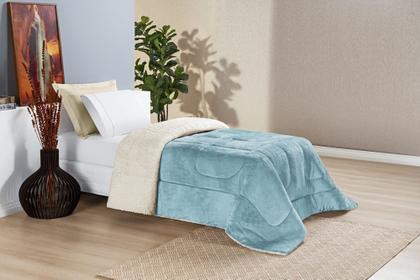 Imagem de Coberdrom Luxo Solteiro  Revestimento Sherpa + Manta Soft Premium