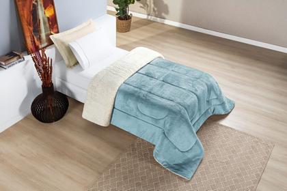 Imagem de Coberdrom Luxo Solteiro  Revestimento Sherpa + Manta Soft Premium