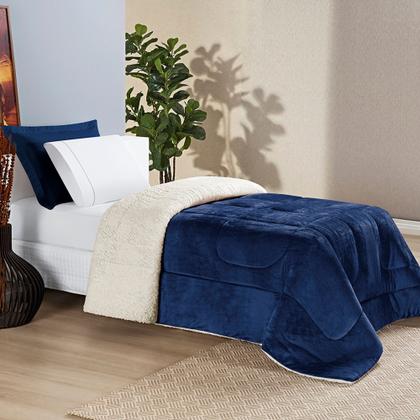 Imagem de Coberdrom Luxo Solteiro  Revestimento Sherpa + Manta Soft Premium