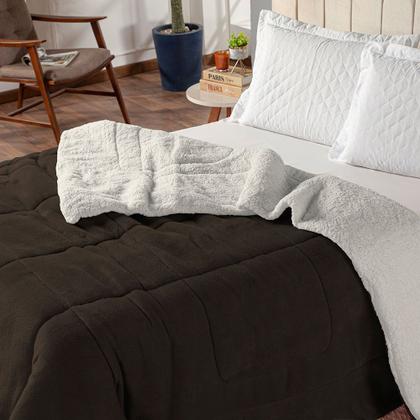 Imagem de Coberdrom Maya Casal Queen De Sherpa E Manta Soft Dupla Face