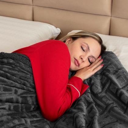 Imagem de Coberdrom Queen Aveludado Sherpa Manta Soft Dupla face BF Colchoes