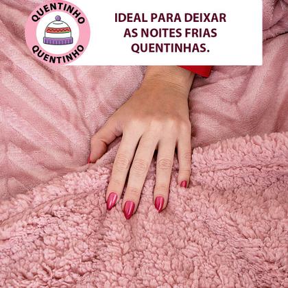 Imagem de Coberdrom Queen Aveludado Sherpa Manta Soft Dupla face BF Colchoes