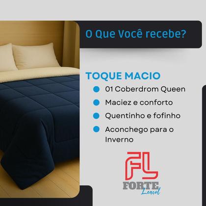 Imagem de Coberdrom Queen Sherpa Dulpa Face Manta Soft Edredom Cobertor