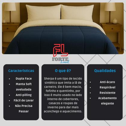 Imagem de Coberdrom Queen Sherpa Dulpa Face Manta Soft Edredom Cobertor