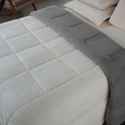 Imagem de Coberdrom Queen Size Edredom Dupla Face Grosso Manta Soft Felpuda e Sherpa Pele de Carneiro