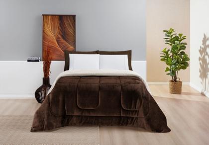 Imagem de Coberdrom Sherpa/ Cobertor Dupla Face Cobertor Manta soft Cama Casal Queen 1 peça diversas cores
