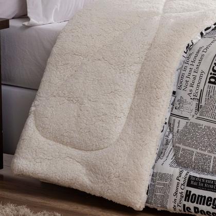 Imagem de Coberdrom Solteiro Macio Dupla Face com Sherpa Winter Algodão 01 Peça