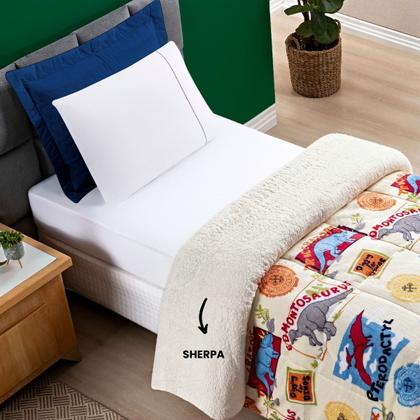 Imagem de Coberdrom Solteiro Sherpa E Manta Bouti Kids 01 Pç Luxo
