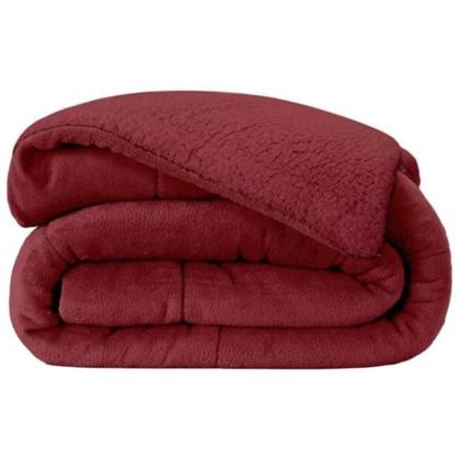 Imagem de Coberdrom Solteiro Winter Colors Manta Fleece C/Sherpa Dupla Face Lavive - Cinza