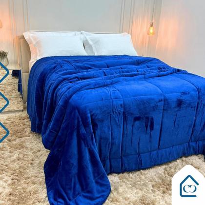 Imagem de Coberdron Edredon Queen Cobertor Grosso Dupla Face Inverno Sherpa Moderno Lã de Pele de Carneiro