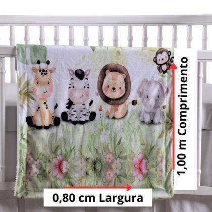 Imagem de Coberta Cobertor Edredom Mantinha Rescem Nascido Saida Maternidade Quarto Bebe Safari Verde