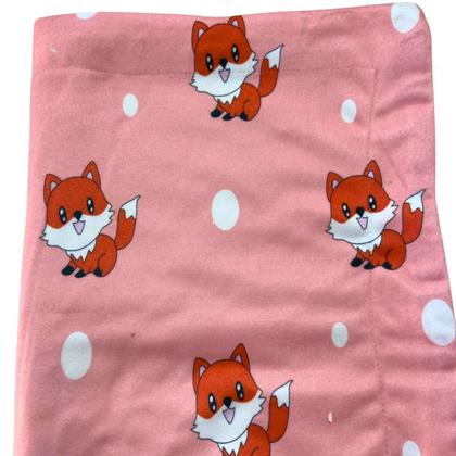 Imagem de Coberta Cobertor Manta Grossa Quente Rescem Nascido Saida Maternidade Quarto Bebe Menina Raposa Rosa