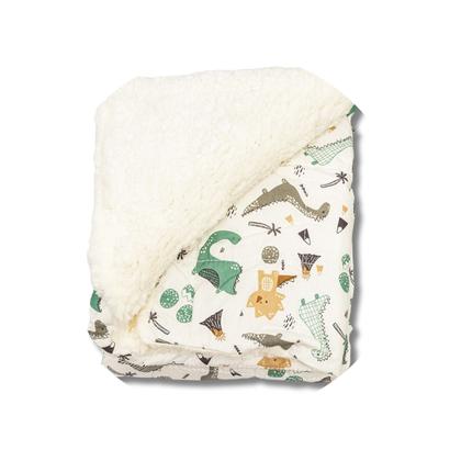 Imagem de Cobertor 3pçs Bebê Wave Berço Azul e Edredom Dino e Leão