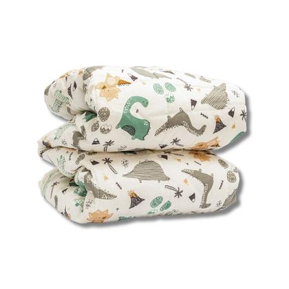 Imagem de Cobertor 3pçs Bebê Wave Berço Azul e Edredom Dino e Leão