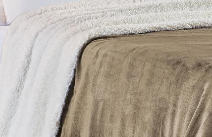 Imagem de Cobertor Alaska Manta Sherpa Dupla Face King Várias Cores Verde, Cinza, Caqui, Azul, Rosê, Marrom