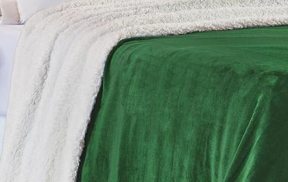 Imagem de Cobertor Alaska Manta Sherpa Dupla Face King Várias Cores Verde, Cinza, Caqui, Azul, Rosê, Marrom