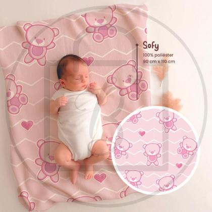 Imagem de Cobertor Bebe Manta Estampado Soft Baby Hazime 90cm x 110 cm