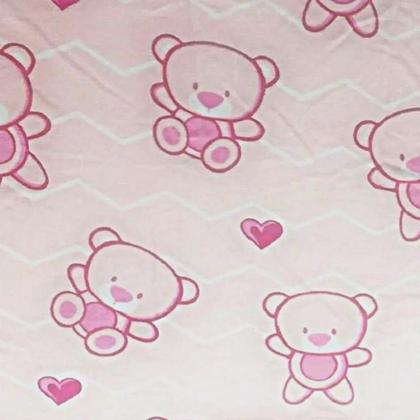 Imagem de Cobertor Bebe Manta Estampado Ursa Sofy Menina Rosa 90x110cm