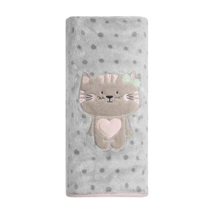 Imagem de Cobertor Bebê Microfibra Gatinha 1,10CmX90Cm Papi