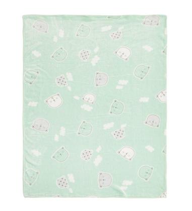 Imagem de Cobertor Bebê Microfibra Verde Ursinho 1,10 X 85 Papi