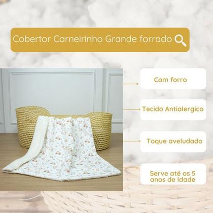 Imagem de Cobertor Bebê Quentinho Duplo Coberdrom Bebê Estampado Berço