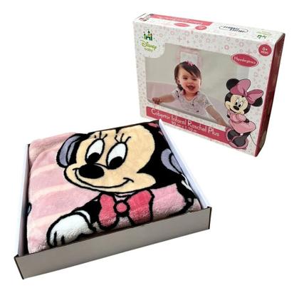 Imagem de Cobertor Berço Minnie Disney Te Amo  Proteção, Carinho e Maciez