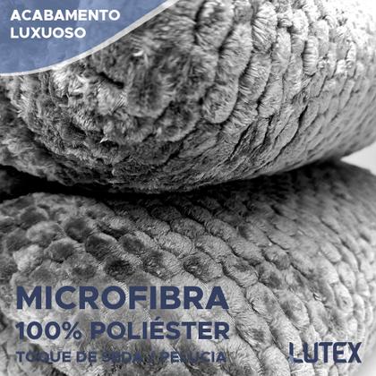 Imagem de Cobertor Casal Corttex Lugano 100% Microfibra - Manta Grossa Textura Toque Macio Fofinho 1,80 x 2,20