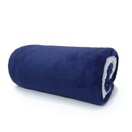 Imagem de Cobertor Casal Dupla Face Áustria Liso Marinho