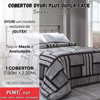 Imagem de Cobertor Casal Dyuri Plus Jolitex Dupla Face Toque Macio 180x220cm